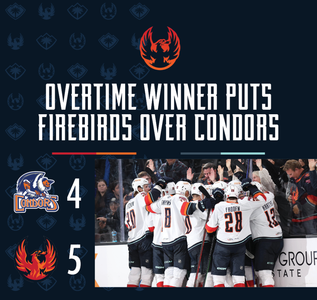 McCORMICK’S OVERTIME WINNER PUTS FIREBIRDS OVER CONDORS